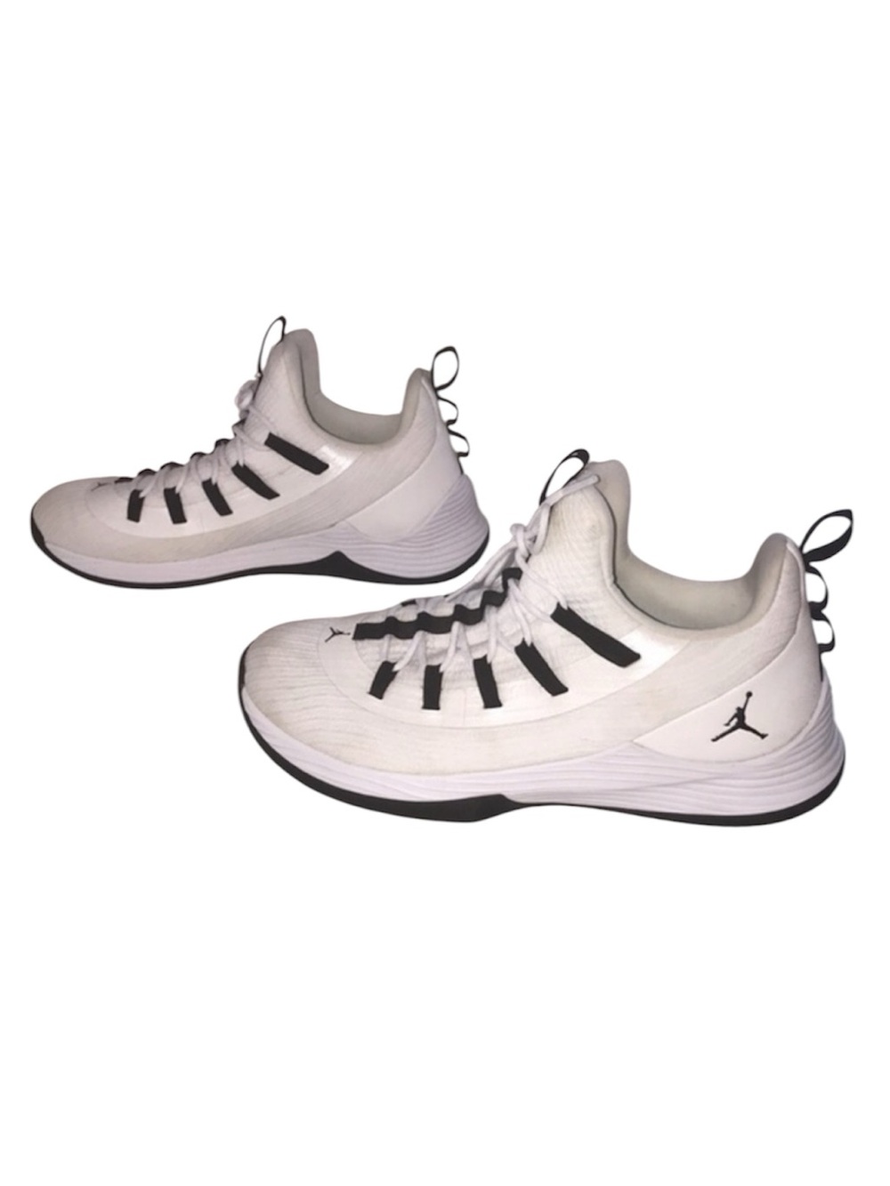 Nike Air Jordan Ultra Fly 2 Low AH8110-100 Basketball Sneakers White/Black Sz 13